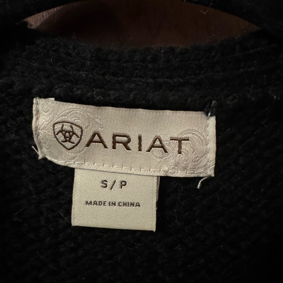 Ariat size S faux fur black sweater vest - Picture 4 of 5